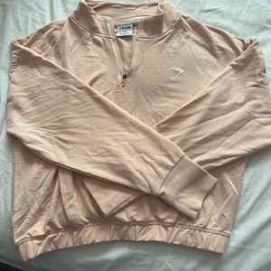 peach gymshark mid crop top